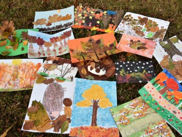 Relacja zdjęciowa z konkursu plastycznego „Barwy jesieni na Wzniesieniach – skarby lasu”, 